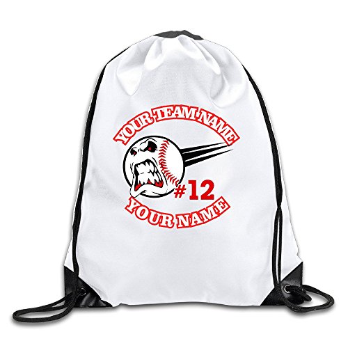 Your Team Name Your Name 12 Lightweight Drawstring Bags Backpack White Size One Size