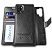 AMOVO Galaxy Note 10+ Wallet Case [2 in 1 Detachable] Vegan Leather Case for Samsung Galaxy Note 10 Plus (6.8’’) [Wrist Strap] Note 10 Pro Flip Case with Box Package (Note10+ (6.8'') Black)