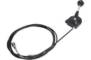 WQAPVHBG Equipment Throttle Cables, 11.5ft Throttle Control Cable with Lever, PU and Stainless Steel Throttle Lever Cable as Parts for Excavators, Mixers and Other Heavy Equipment