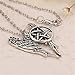 lureme Antique Bronze Protected Life Amulet Pentagram Charm for Men Teen Boys Women Girls (01002680)
