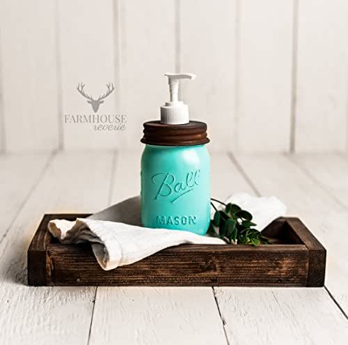Amazon.com: Vintage Blue Rustic Mason Jar Soap Dispenser ...