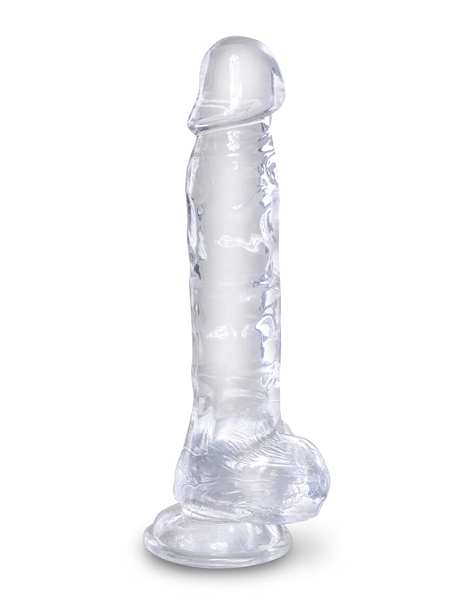 King Cock 8" Cock with Balls Clear 8 Inch