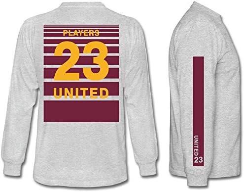 NBA #23 Long Sleeve T Shirt (Extra Large, Maroon)