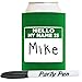 Funny Can Coozie Hello My Name Is Name Badge Set 12-Pack Can Coolers Coolies with Marker