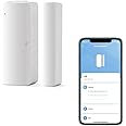 Jinvoo WiFi Door Sensor, Smart Window Door Sensor Alarm, Contact Sensor for Home Security, Wireless Magnetic Door Open Detector and Remote Notification Compatible with Alexa and Google Assistant