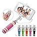 NEW Foldable Super Mini Wired Selfie Stick Handheld Extendable Monopod -Built in Bluetooth Shutter Non-slip Handle Compatible with iphone 4s, 5s, 6, 6 Plus, Samsung Galaxy S3, S4, S5, S6, Note 2, 3, 4, 5, Nexus 5, 6, HTC One