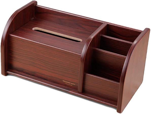 Amazon 多機能 デスクオーガナイザー おしゃれ ペン立て 木製 収納ボックス 文具 リモコン 卓上収納 文具収納 ペンスタンド 収納ケース 卓上 整理 ペン はさみ 収納 小物入れ オフィス 学校 子供 学生 大人 ブラウン ペン立て 文房具 オフィス用品