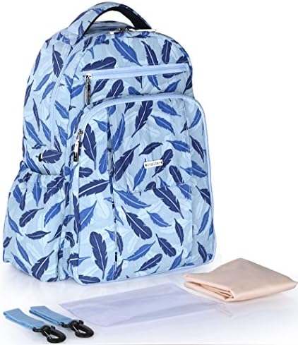 Threelove Large Capacity Waterproof Insulated Diaper Bag For Baby Blue