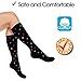 SocksLane Cotton Compression Socks for Women & Men. 15-20 mmHg Support Knee-High Color Dots M/L