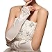 Simplicity Women's Classic Bridal Lace Embroidered Fingerless Gloves