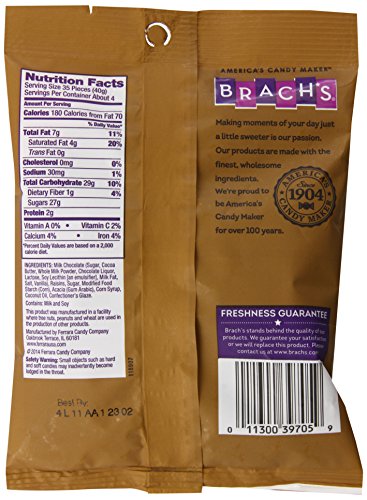 Brach's Chocolate Covered Raisins, 6 Ounce Bag, Pack of 12