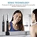 Ovonni Sonic Electric Toothbrush with 2 Replacement Heads, Rechargeable and IPX7 Waterproof Toothbrush with 5 Optional Modes and Travel Case Black