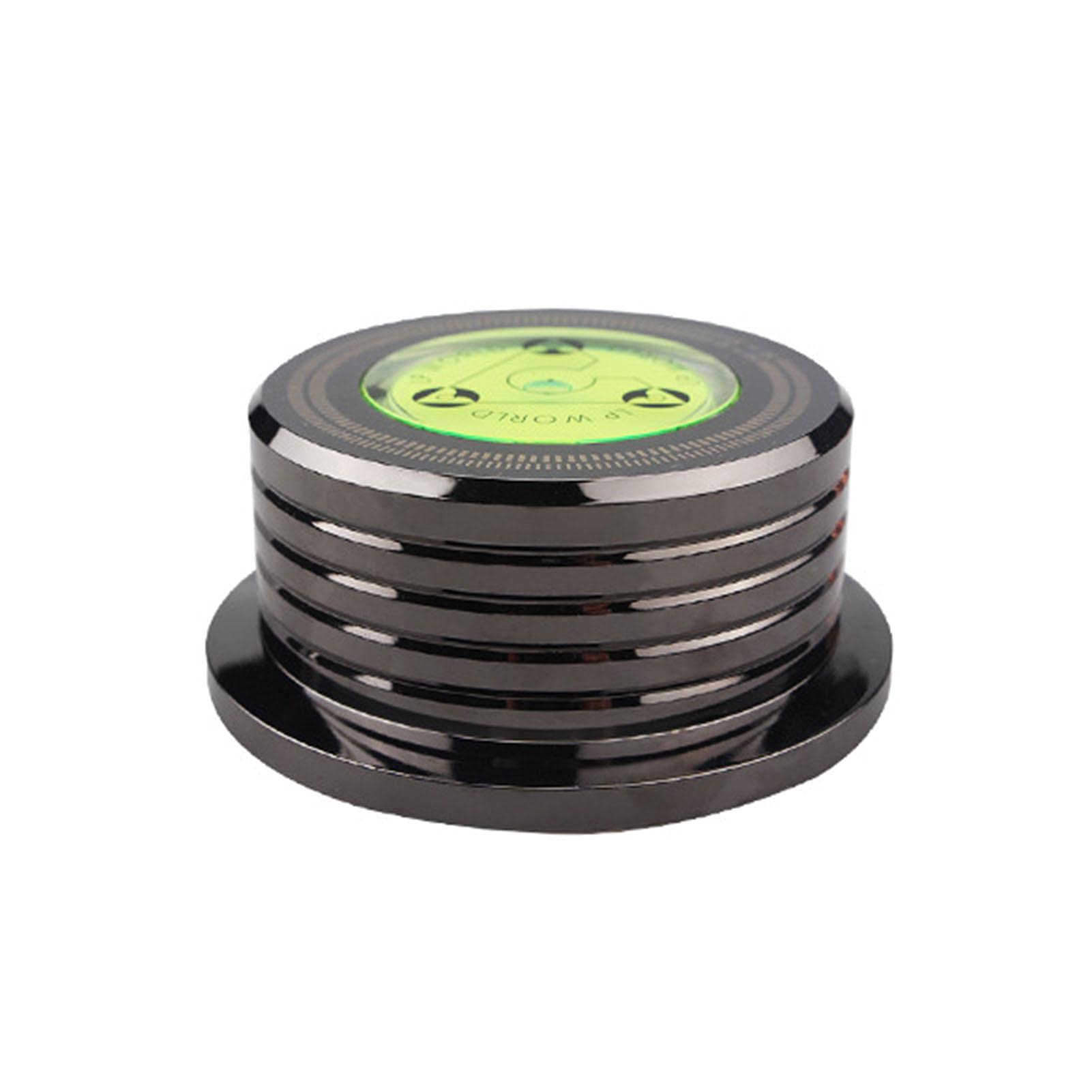 Disc Stabilizer, High Precision Turntable Disc Record Stabilizer Clamp, Portable LP Vinyl Turntables Metal Disc Stabilizer for LP Vinyl Record Player CD Player, Chassis, Speakers, etc(Bright Black)