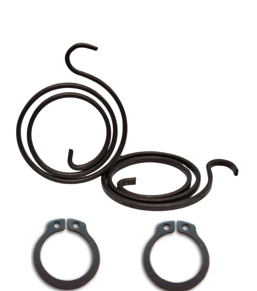 Door Handle Repair Kit 2X 2.5 Turns Springs 2mm Thickness and 2X Circlips Replacement