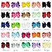 25 PCS Hair Bows 6 inch Grosgrain Ribbon Boutique Hair Bow Clips for Girls