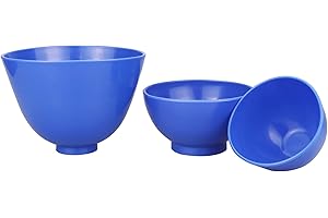 TEPTOARCH 3PCS Dental Bowls Alginate Nonstick Flexible Rubber Dental Lab Mixing Bowls Tools For Home Supplies