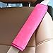 BCP Pack of 2pcs 10-1/2 Inches Velvet Car Safety Seat Belt Comfortable Shoulder Pads Covers (Hot Pink Color)