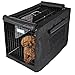 PETSFIT Crate Cover for Wire Dog Crate(30in/36inch/42inch), Single Door/Double Doors, Mesh Window, Flap On The Top and Back is Detachable, Dog Kennel Cover Black 30inch