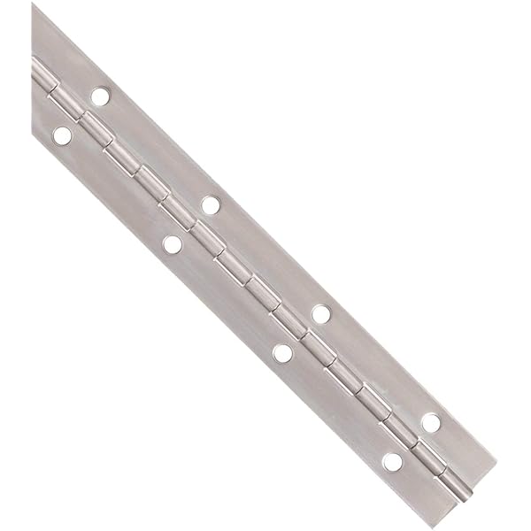 Made In USA Aluminum Piano Hinge Pair - 1" X 1" X 12", 20 Gauge, Heavy Duty For DIY Projects