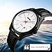 Black Lether Strap Watches for Men Easy to Reader Date Simple Analog Quartz Waterproof Wrist Watch Luxury
