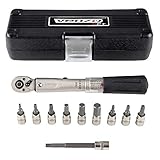 Venzo Bicycle Bike 1/4 Inch Driver - Torque Wrench Allen Key Tools Socket Set Kit 2-24Nm - Small Adjustable