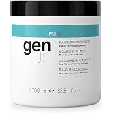 Genus Milk Nourishing Hair Mask - Proteins for Treated Hair, Deep Hydration, Anti-Frizz, Strengthens and Softens, Improves Manageability and Shine - 1000ml