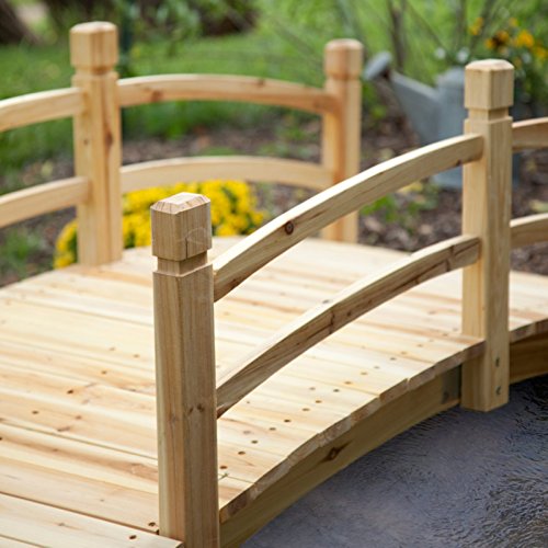 Coral Coast Harrison 6-ft. Wood Garden Bridge - Thumbnail 3
