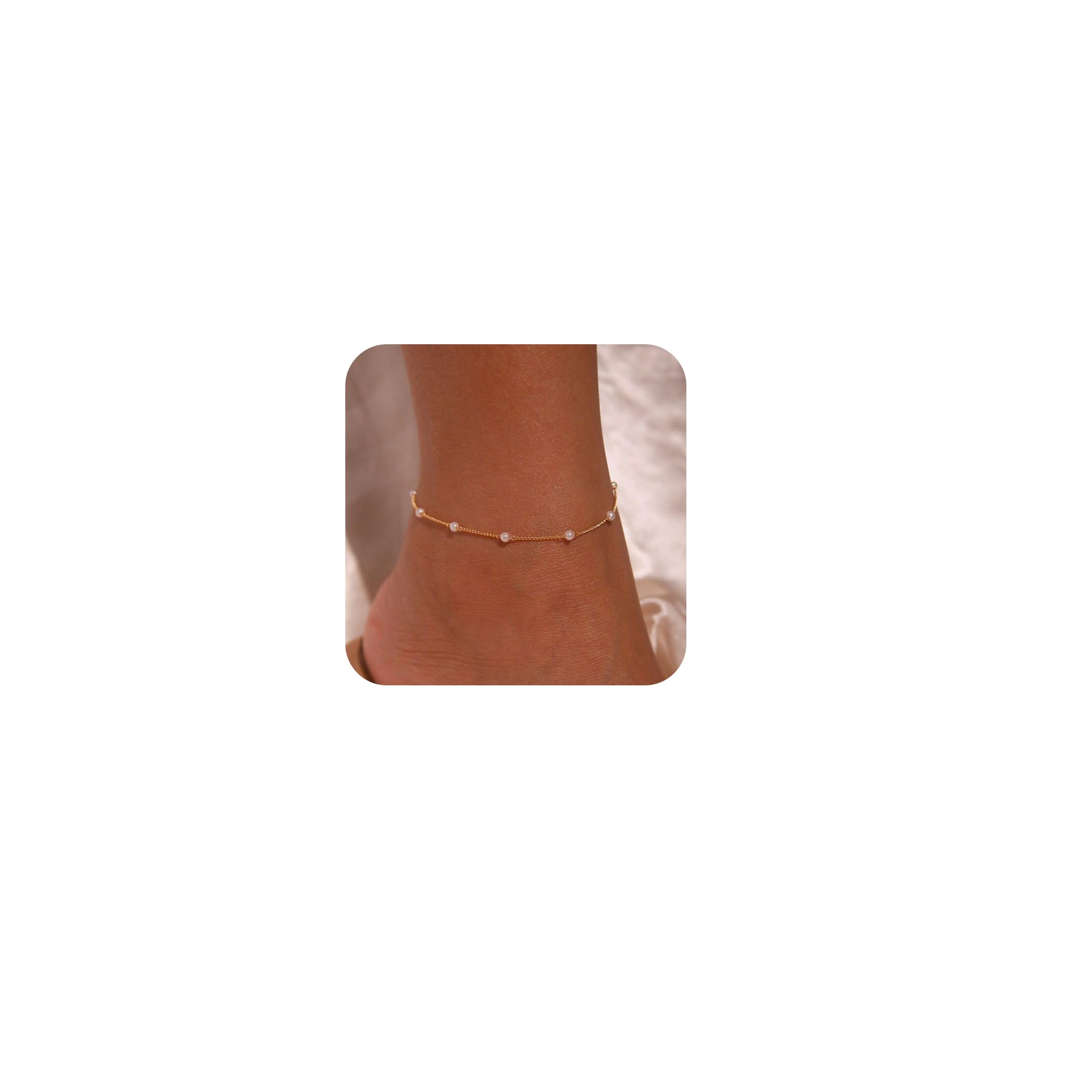 SELSHE Ankle Bracelets for Women Waterproof,Dainty