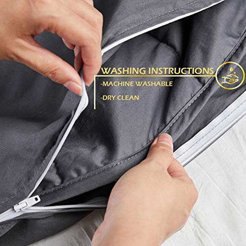 YnM Weighted Blanket (17 lbs, 60''x80'', Queen Size) | 2.0 Heavy