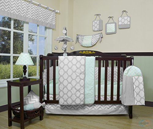chevron 13 piece crib bedding set