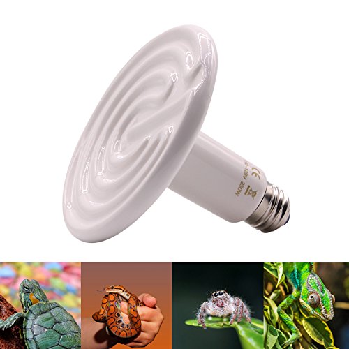 Aiicioo 250 Watt 110 Volt Ceramic Heat Emitter for Reptiles or Amphibians White