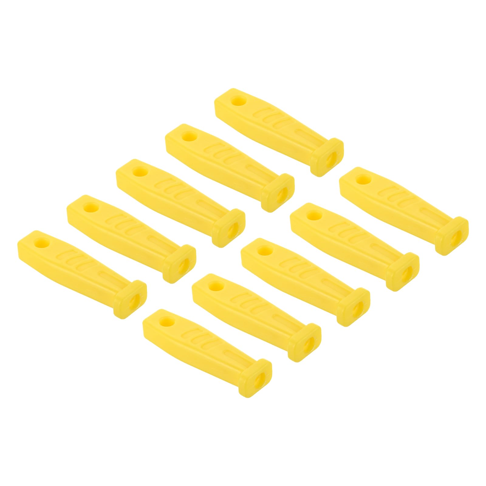 PATIKIL Chainsaw Chain Sharpening File Handle, 10 Pack 4mm Diameter Hole Rubber Chain Saw File Handle for Chainsaw File Milling Cutters Hammer, Yellow