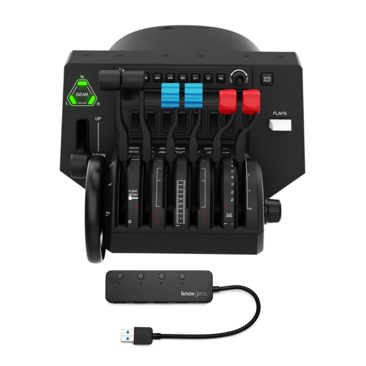 Honeycomb Aeronautical Bravo Throttle Quadrant Bundle with 4-Port USB 3.0 Hub (2 Items)
