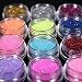 Renexxt 12 Mix Color Random Nail Art Acrylic Glitter Dust Powder