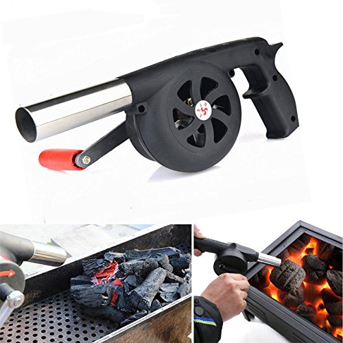 Fbest Outdoor Cooking BBQ Fan Air Blower For Barbecue Fire Bellows Hand Crank Tool for Picnic Camping stove accessories