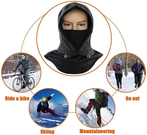 Windproof balaclava face mask with hat design.