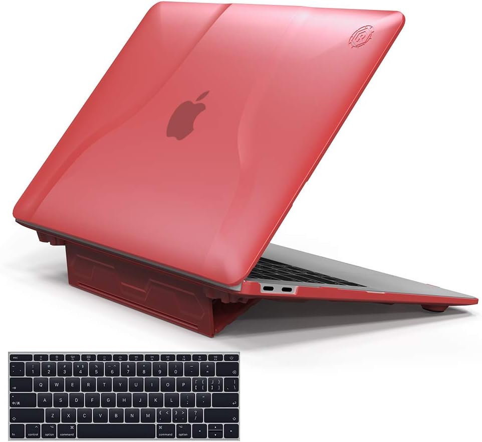 ROISKIN for MacBook Pro 13 Inch Case Cover Model A2159 A1989 A1706 A1708 with Keyboard Cover [Stand/Handle] Rubberized Matte Translucent Case for MacBook Pro 13 Release 2020 2019 2018 2017 2016
