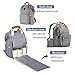 Diaper Bag Backpack,Multifunction Waterproof Travel Diaper Backpack Maternity Baby Nappy Changing Bags for Mom/Dad with Changing Pad,Large Capacity,Waterproof,Stroller Straps and Stylish (B Grey)