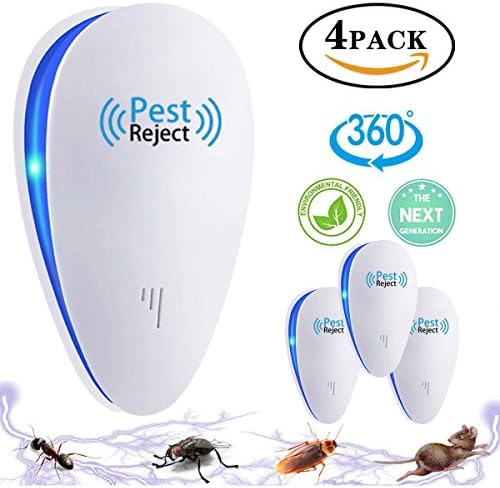 Tomu Ultrasonic Repellent Plug In- Pets Safe Control NO Chemicals No Kill Just Repeller for Mosquito, Mice, Rat, Roach, Ant, Fly, Flea, Spider.