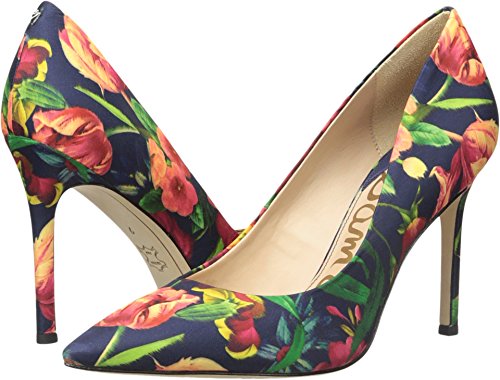 Sam Edelman Women's Hazel Pump, Navy Multi Bouquet Print, 6 Medium US