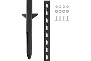 6 Ft Metal Yard Sign Stake,Aluminum Sign Post with Heavy Duty Base,Adjustable Yard Pole with Holes for Signs,Sleek Modern Des