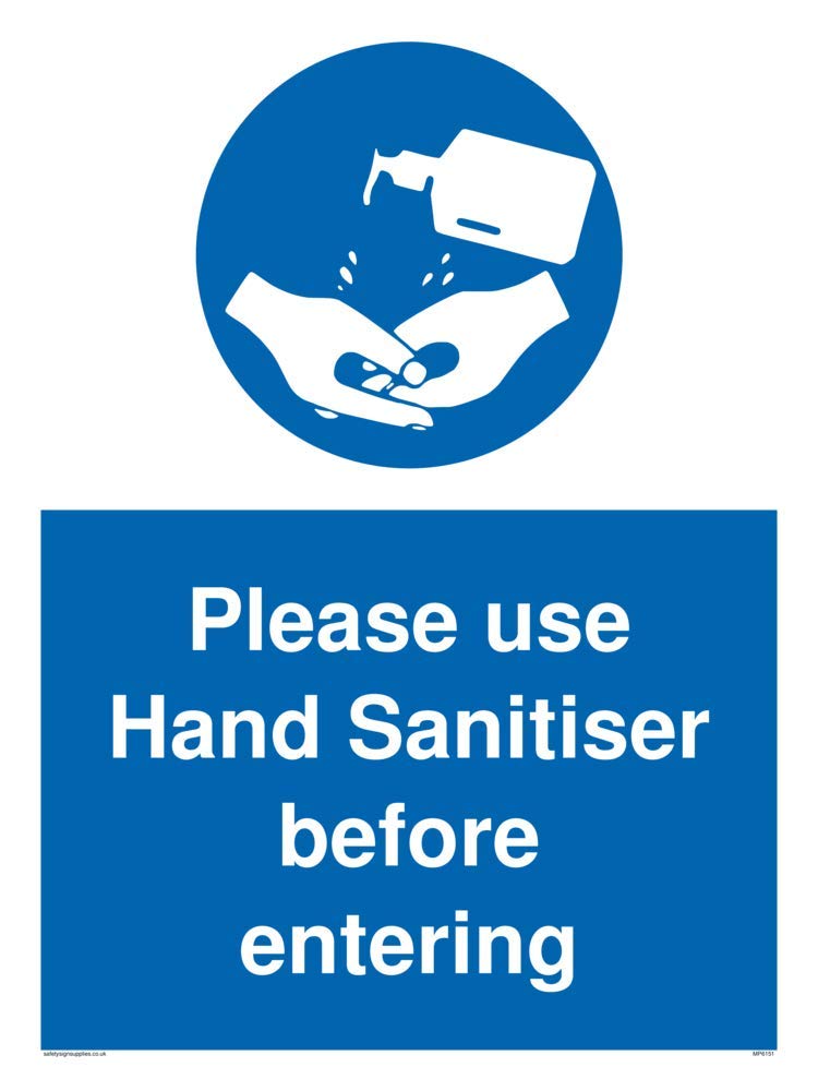 Please use Hand Sanitiser before entering
