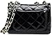 ILISHOP Women's Fashion Shoulder Bag Quilting Chain Cross Korean Ladies Handbag (Bright-black)