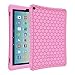 Fintie Silicone Case for Amazon Fire HD 10 (Compatible with 7th and 9th Generations, 2017 and 2019 Releases) - [Honey Comb Series] [Kids Friendly] Light Weight Shock Proof Back Cover, Pink