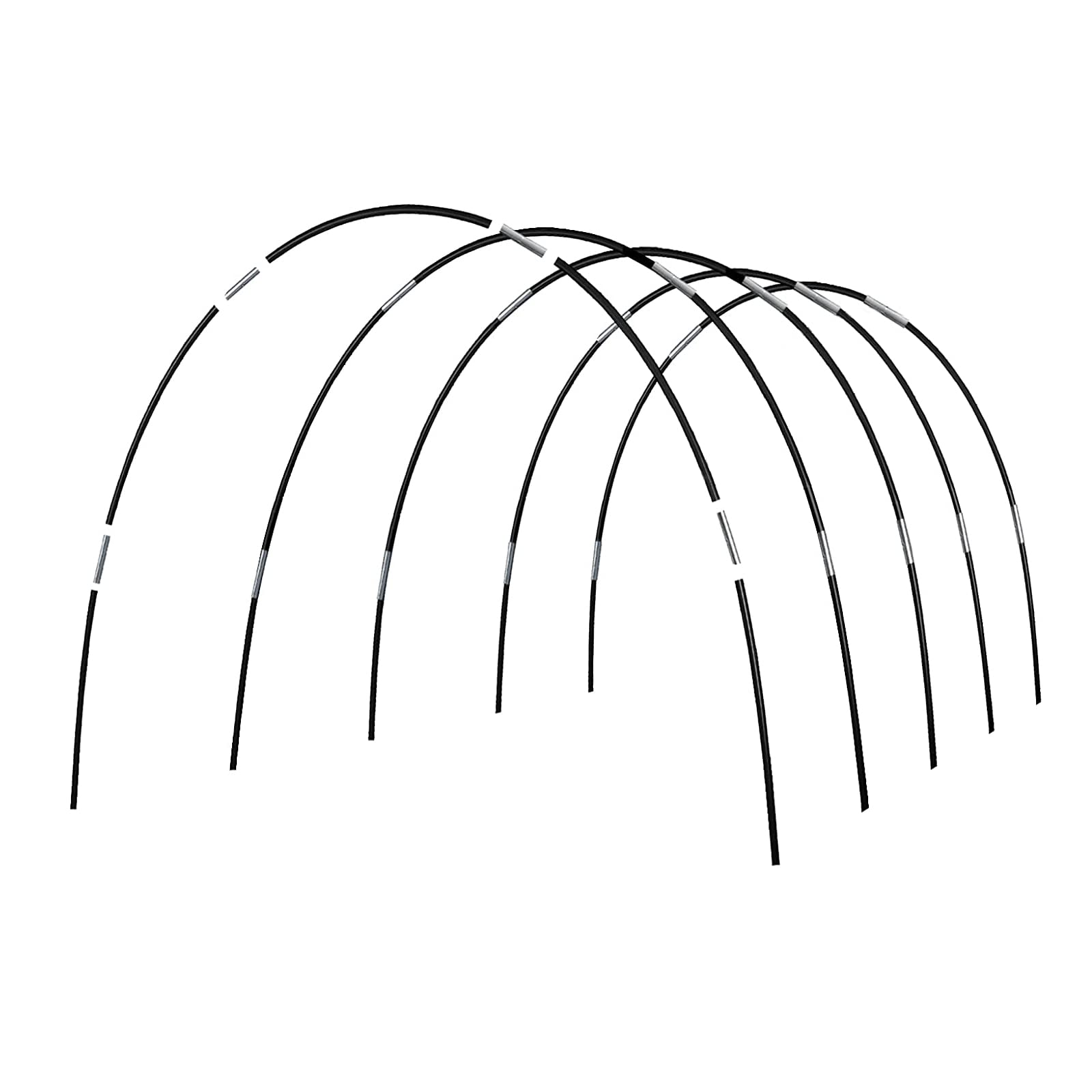 Photo 1 of Greenhouse Hoops Grow Tunnel, 5 Sets of 7FT Garden Hoops for Raised Beds, Rust-Proof Fiberglass Frame for Garden Netting, Greenhouse Kit, Plant Shade Cloth, Plant Row Cover, 25 pcs