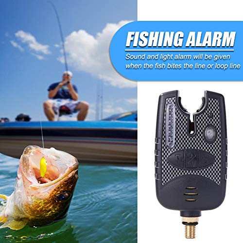 Vakind Wireless Fishing Bissanzeiger Angeln Bissanzeiger Blaue LED-Fischen-Anzeige Wasserdicht-Ton-Alarm für Angel… – Bild 7