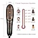 Hair Straightener Brush for Men Women,Ralthy Portable Ionic Beard Straightener with Anti-Scald，[Fast Ceramic Heating,Auto Temperature Lock & Auto-Off ] Straightening brush for Home and Travelthumb 3