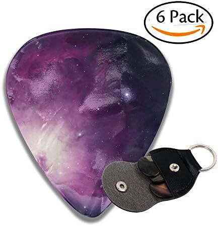 FasonKing Hipster Galaxy Quotes Guitar Picks 6 Pack, Celluloid Guitar Pick Electric &amp; Acoustic Guitars Includes 0.46mm, 0.71mm, 0.96mm - Unique Guitar Gift For Bass
