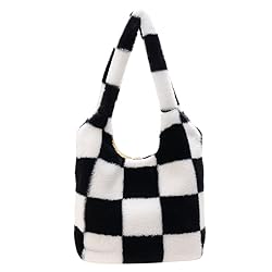 Plush Underarm Bag, Ladies Fluffy Shoulder