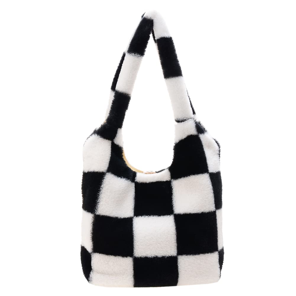 Plush Underarm Bag, Ladies Fluffy Shoulder
